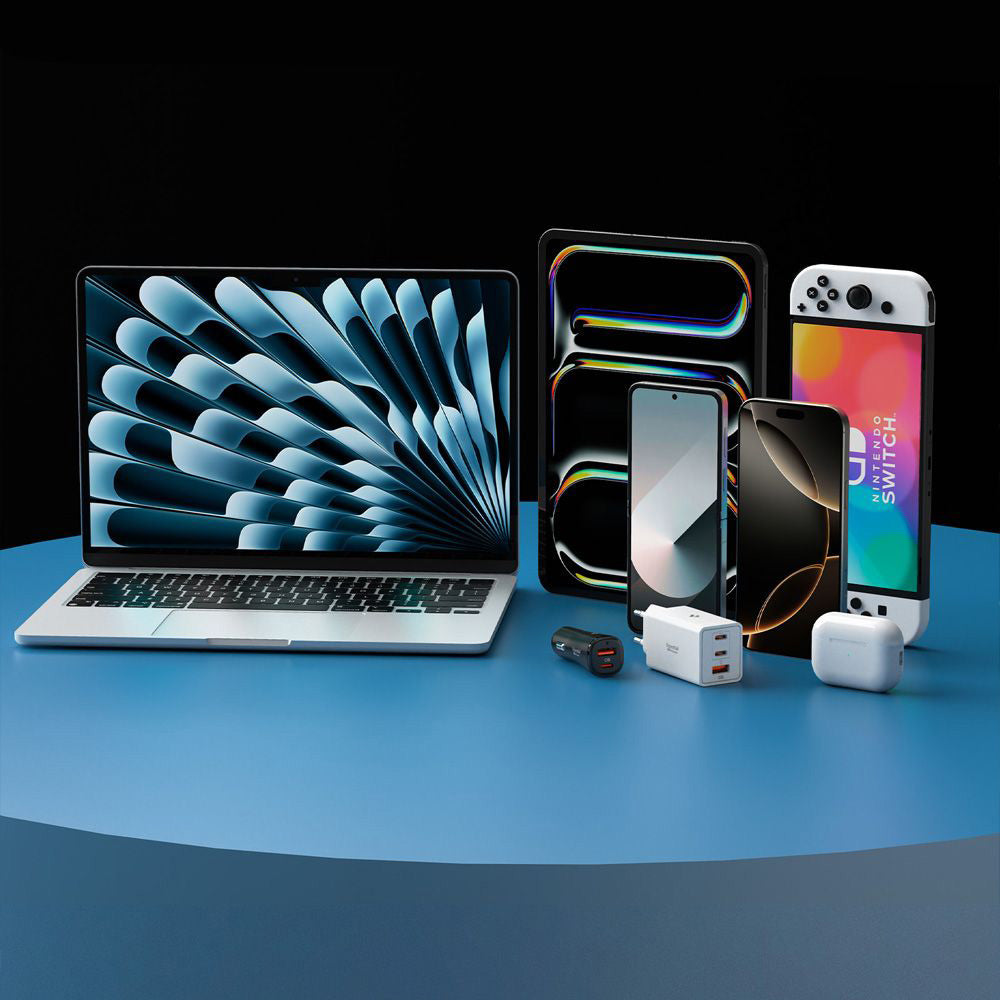 USB-A - USB-C Spigen Essential -data- ja latauskaapeli, 60W, 2m, Valkoinen