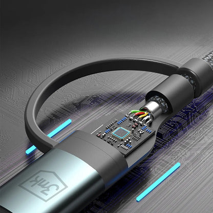 USB-A / USB-C - USB-C / Lightning 3MK Hyper N -data- ja latauskaapeli, 60W, 1.2m, Musta