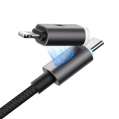 USB-A / USB-C tiedonsiirto- ja latauskaapeli - USB-C / Lightning McDodo CA-6560, 60W, 1,2m, Musta