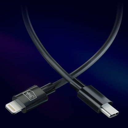 USB-C - Lightning 3MK Hyper -tietojen siirto- ja latauskaapeli, 20W, 1,2 m, valkoinen