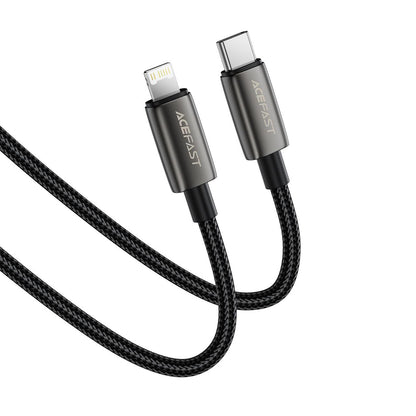 USB-C - Lightning Acefast C23-01 -data- ja latauskaapeli, 30W, 1.2m, Musta