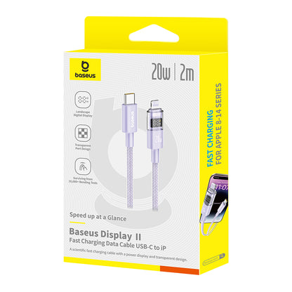 USB-C - Lightning Baseus Display 2, 20W, 2m, Violetti P10382703511-01