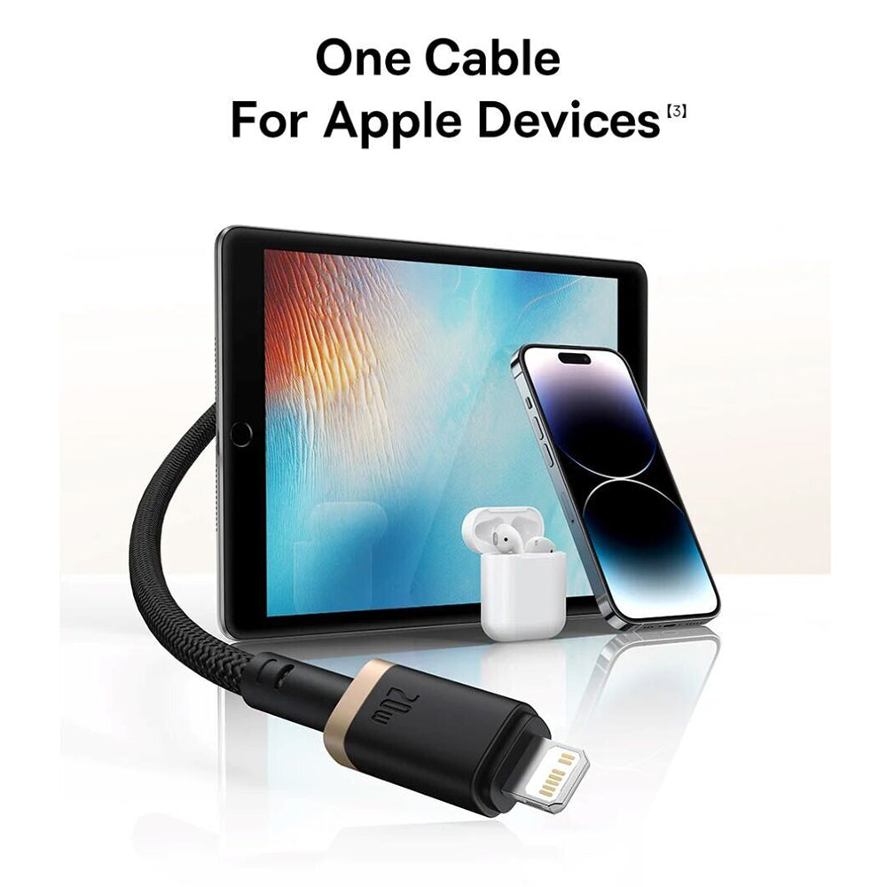 USB-C - Lightning Baseus Dura Series -data- ja latauskaapeli, 20W, 2m, Punainen Musta E0420802