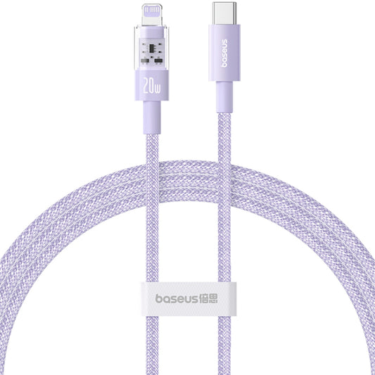 USB-C - Lightning Baseus Gem -data- ja latauskaapeli, 20W, 2m, Violetti P10373001511-01
