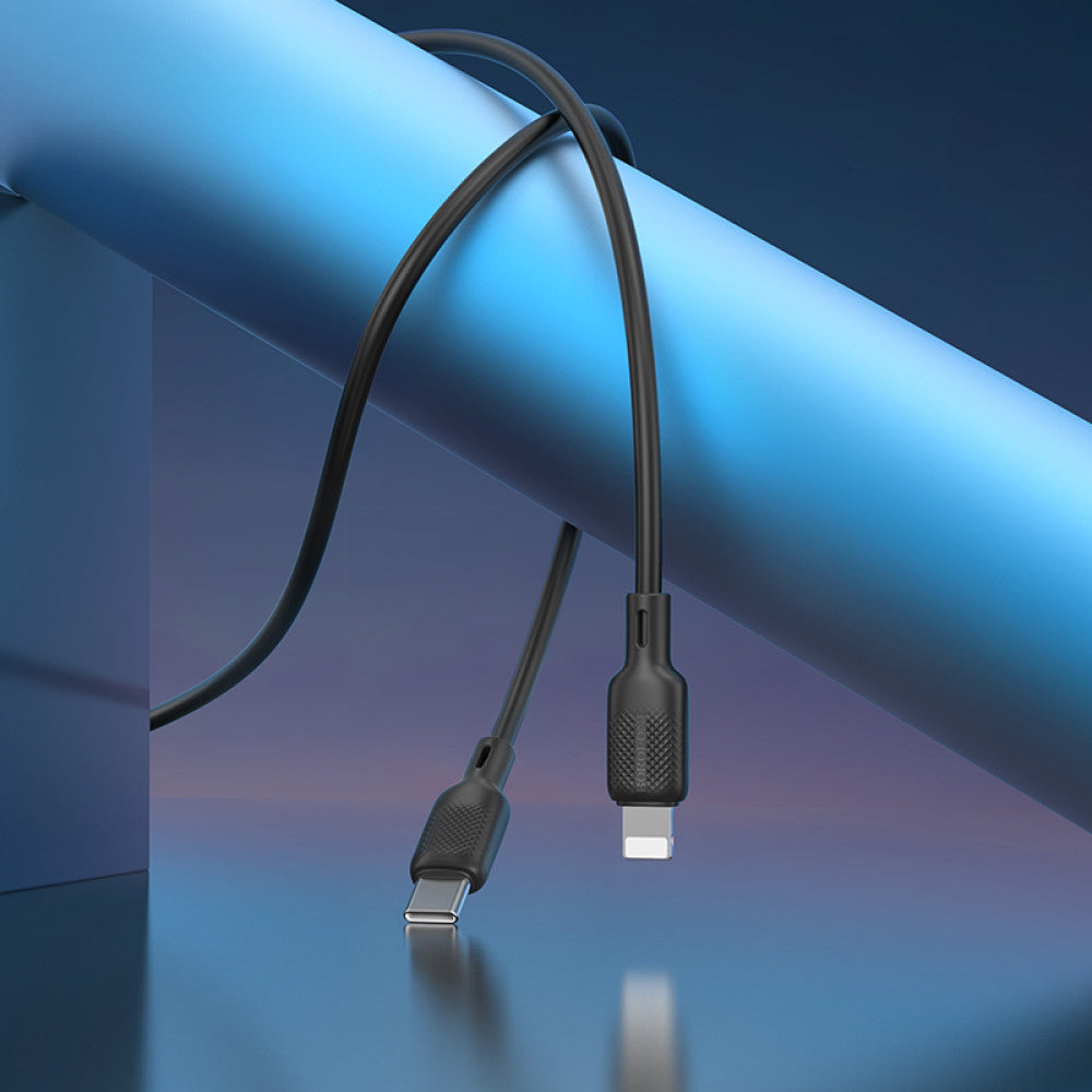 USB-C - Lightning Borofone BX113 Lenny -data- ja latauskaapeli, 27W, 2m, Musta