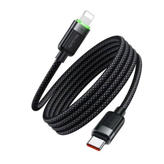 USB-C - Lightning McDodo CA-2010 itsekelautuva data- ja latauskaapeli, 36W, 1.2m, Musta