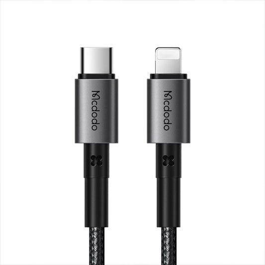 USB-C - Lightning McDodo CA-2850 -data- ja latauskaapeli, 36W, 1.2m, Musta