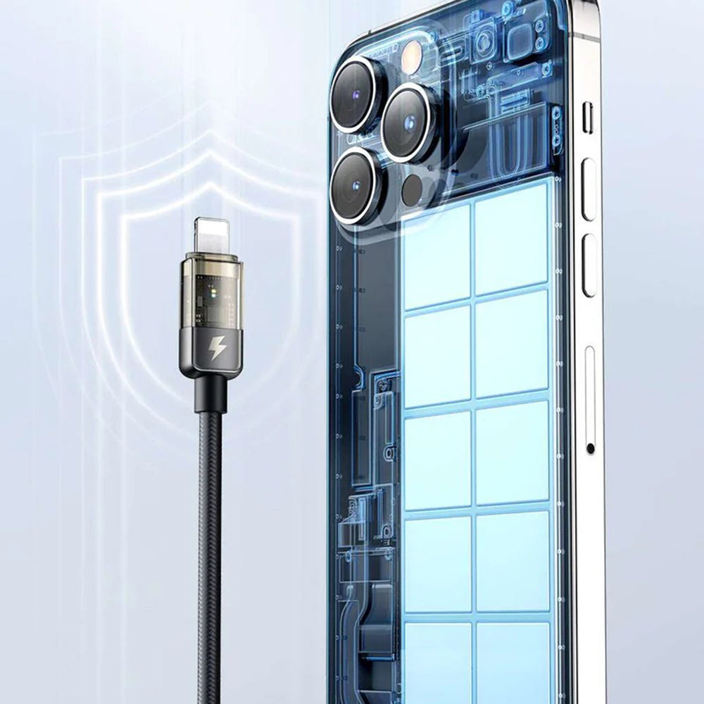 USB-C - Lightning McDodo CA-3160 Auto Power Off -data- ja latauskaapeli, 36W, 1.2m, Musta