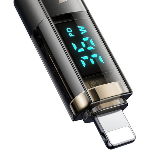 USB-C - Lightning McDodo CA-3600 Data ja Latauskaapeli, Auto Power Off -näyttö, 36W, 1.2m, Musta