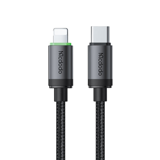 USB-C - Lightning Mcdodo CA-4820 tiedonsiirto- ja latauskaapeli, 36W, 1m, musta