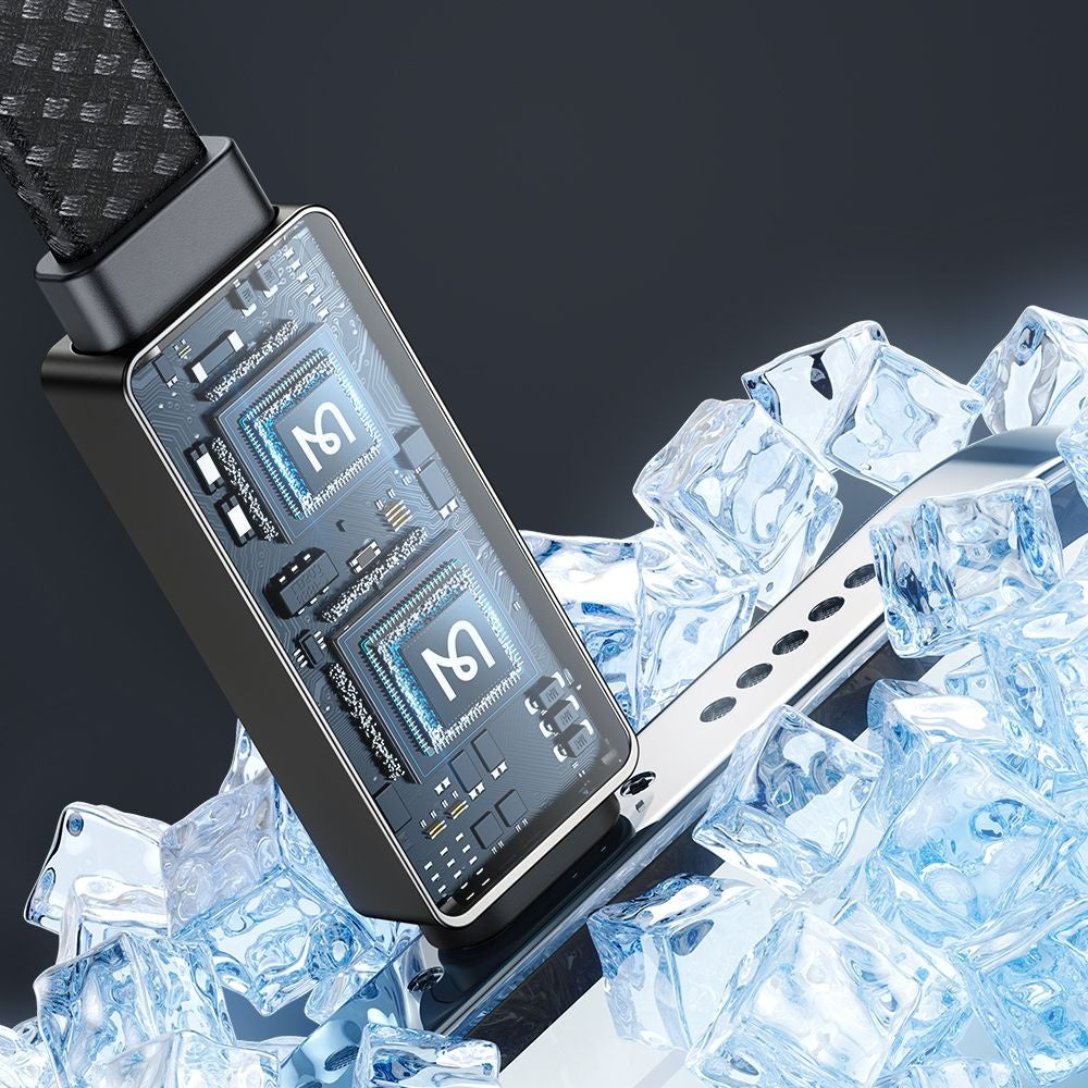 USB-C - Lightning McDodo CA-4960 Rythm Display -data- ja latauskaapeli, 36W, 1.2m, Musta
