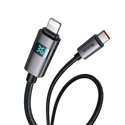USB-C - Lightning McDodo CA-6570 Display -data- ja latauskaapeli, 36W, 1.2m, Musta