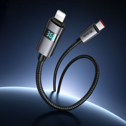 USB-C - Lightning McDodo CA-6570 Display -data- ja latauskaapeli, 36W, 1.2m, Musta