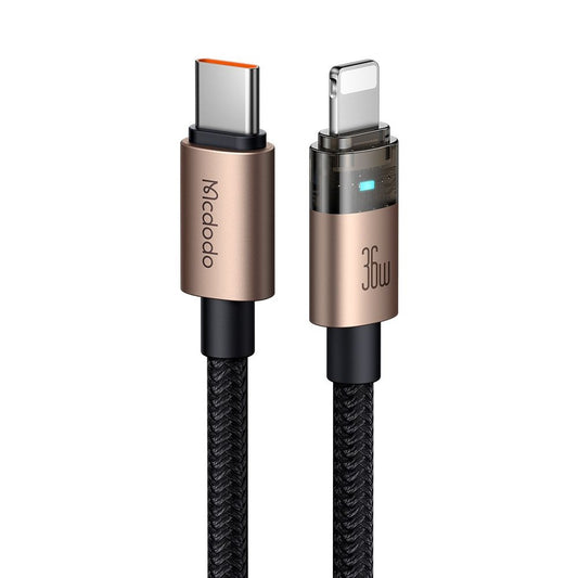 USB-C - Lightning McDodo CA-6941 -data- ja latauskaapeli, 36W, 1.2m, Kulta