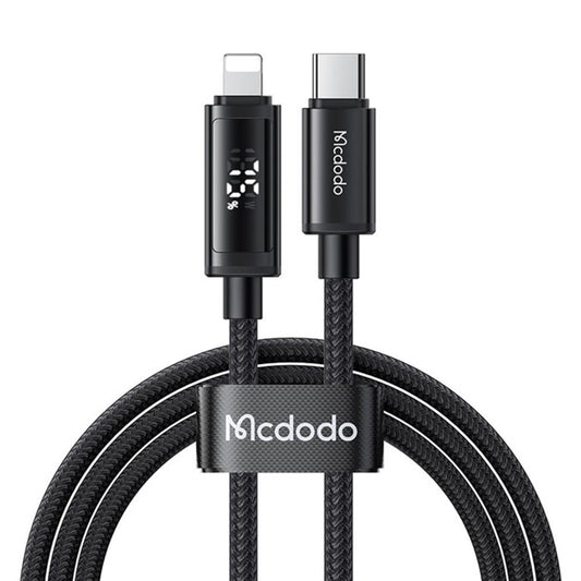 USB-C - Lightning McDodo CA-7990 Display -data- ja latauskaapeli, 36W, 1.2m, Musta
