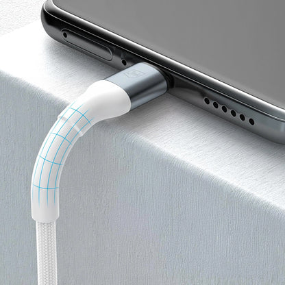 USB-C-tietojen ja latauksen kaapeli - USB-C 3MK Hyper N, 100W, 2m, valkoinen