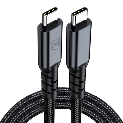 USB-C-tietojen ja latauksen kaapeli - USB-C 3MK Hyper N Thunderbolt 4, 240W, 2m, Musta