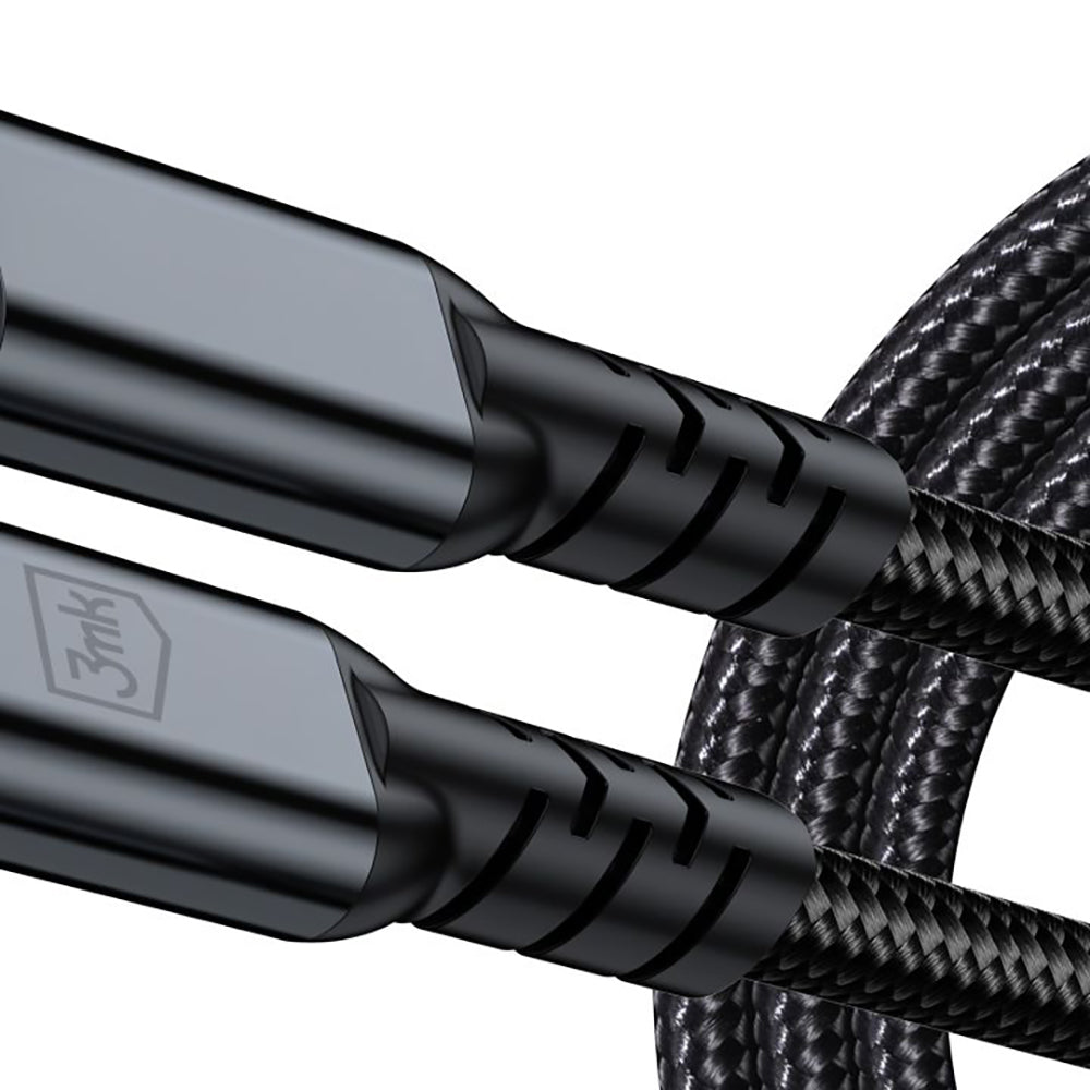 USB-C-tietojen ja latauksen kaapeli - USB-C 3MK Hyper N Thunderbolt 4, 240W, 2m, Musta