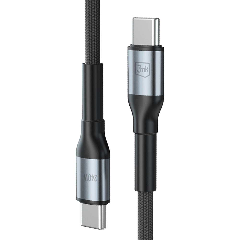 USB-C-tietojen ja latauksen kaapeli - USB-C 3MK Hyper N Thunderbolt 4, 240W, 3m, Musta
