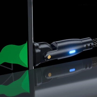 USB-C - USB-C 3MK Hyper N Angled -data- ja latauskaapeli, 60W, 2m, Musta