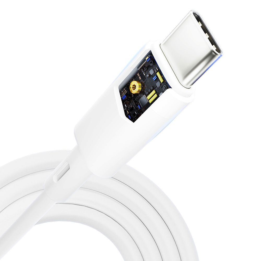 USB-C Data and Charging Cable - USB-C 3MK Hyper Silicone, 60W, 1m, White