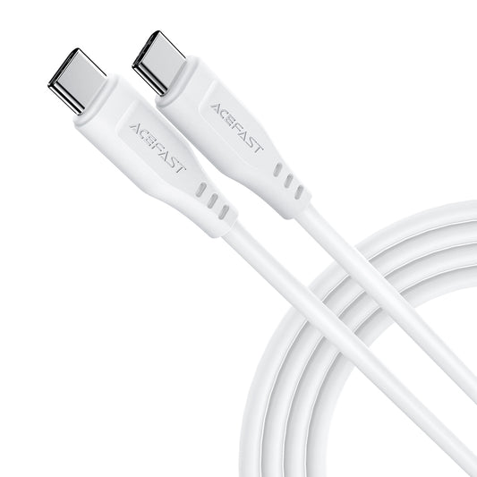USB-C - USB-C Acefast C3-03 -data- ja latauskaapeli, 60W, 1.2m, Valkoinen
