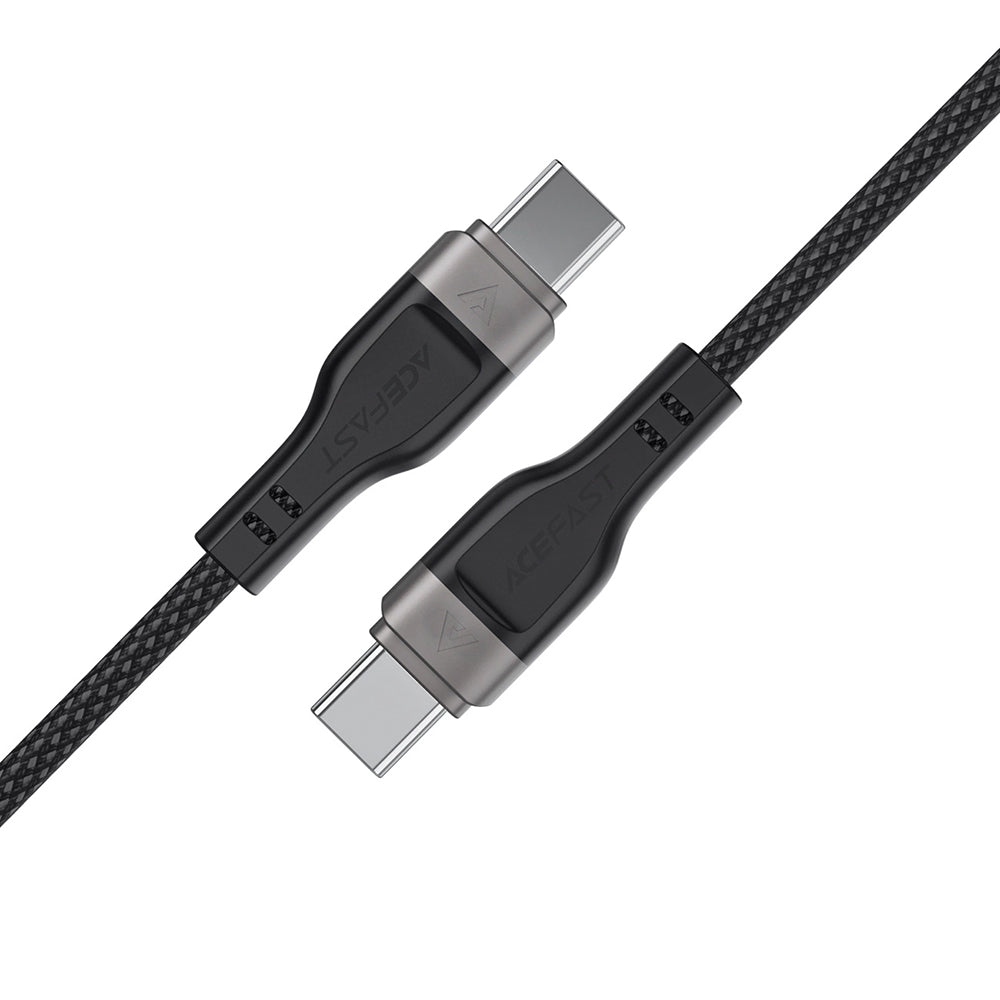 USB-C - USB-C Acefast C11-03 Data- ja Latauskaapeli, 60W, 1.2m, Musta