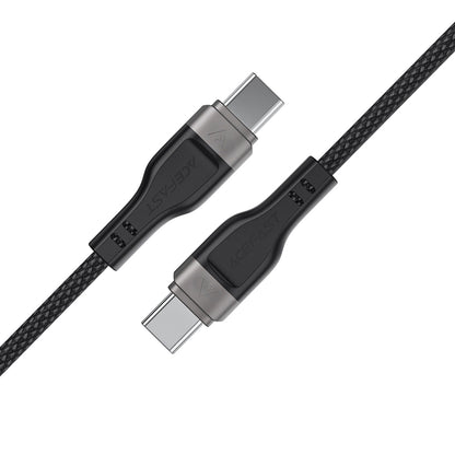 USB-C - USB-C Acefast C11-03 Data- ja Latauskaapeli, 60W, 1.2m, Musta