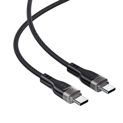 USB-C - USB-C Acefast C11-03 Data- ja Latauskaapeli, 60W, 1.2m, Musta