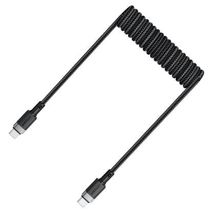 USB-C - USB-C Acefast C14-03 Data- ja Latauskaapeli, 60W, 1.2m, Musta