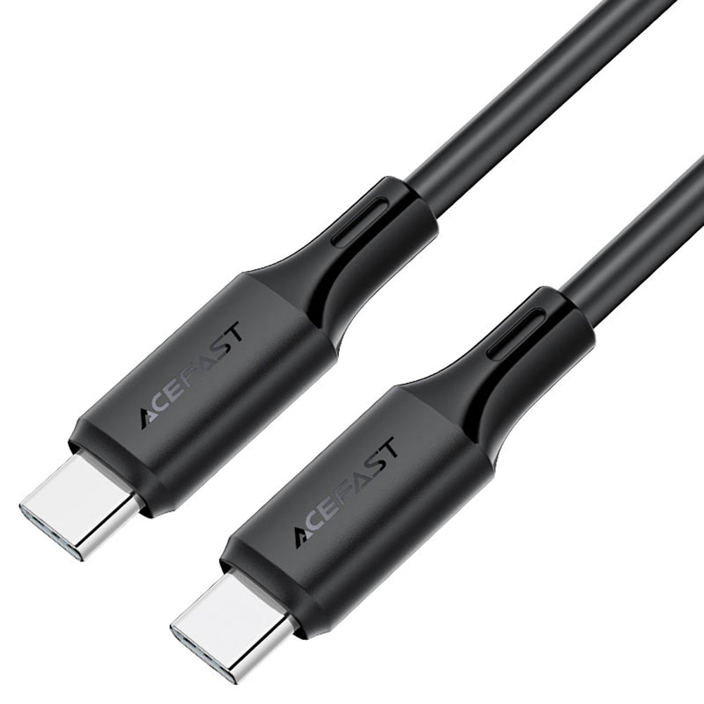 USB-C - USB-C Acefast C17-03 -data- ja latauskaapeli, 60W, 1.2m, Musta