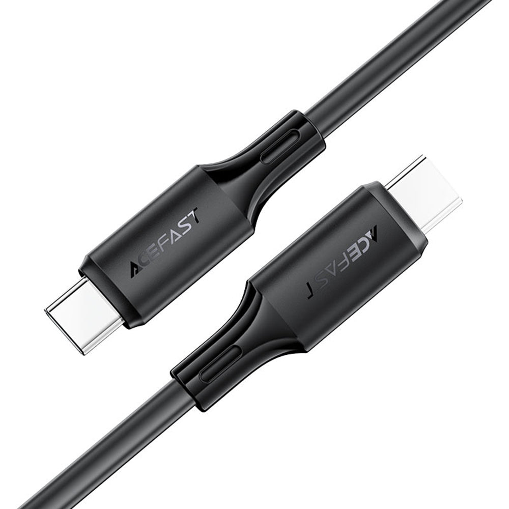 USB-C - USB-C Acefast C17-03 -data- ja latauskaapeli, 60W, 1.2m, Musta