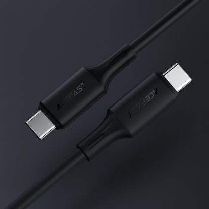 USB-C - USB-C Acefast C17-03 -data- ja latauskaapeli, 60W, 1.2m, Musta