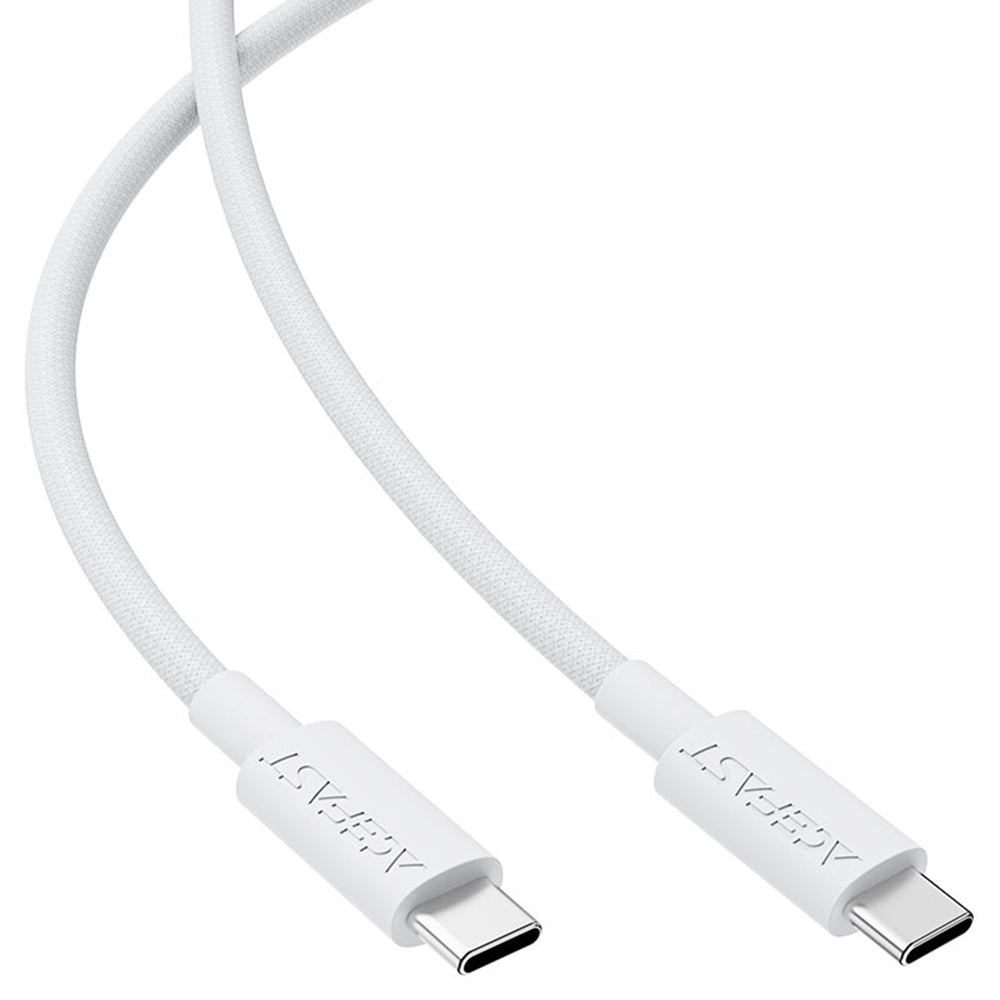 USB-C - USB-C Acefast C18-03 -data- ja latauskaapeli, 60W, 1.2m, Valkoinen