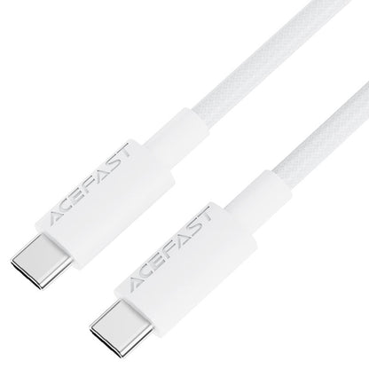 USB-C - USB-C Acefast C18-03 -data- ja latauskaapeli, 60W, 1.2m, Valkoinen