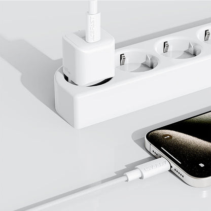 USB-C - USB-C Acefast C18-03 -data- ja latauskaapeli, 60W, 1.2m, Valkoinen