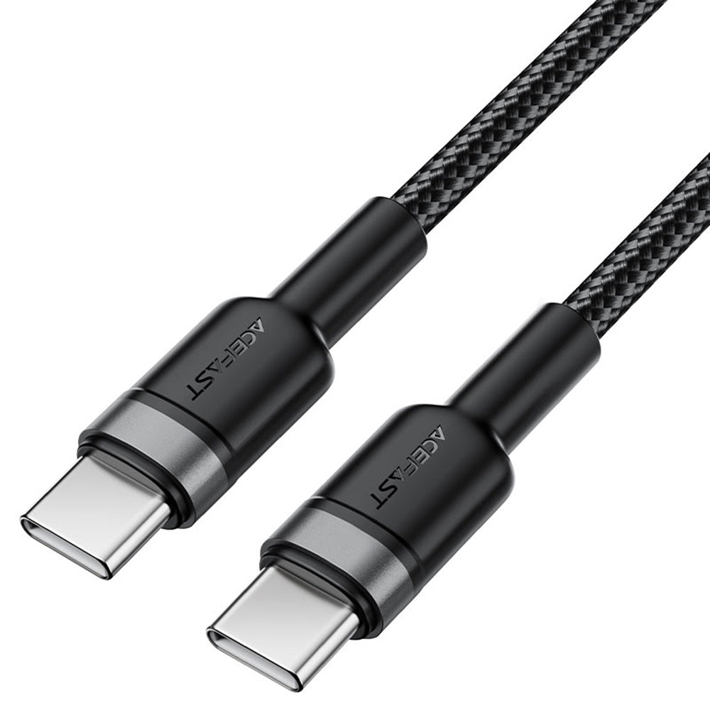 USB-C - USB-C Acefast C22-03 data- ja latauskaapeli, 60W, 1.2m, Musta