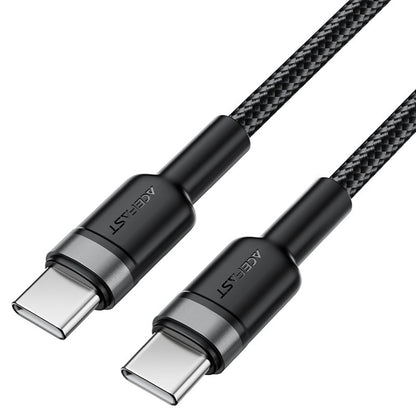USB-C - USB-C Acefast C22-03 data- ja latauskaapeli, 60W, 1.2m, Musta