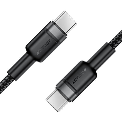USB-C - USB-C Acefast C22-03 data- ja latauskaapeli, 60W, 1.2m, Musta
