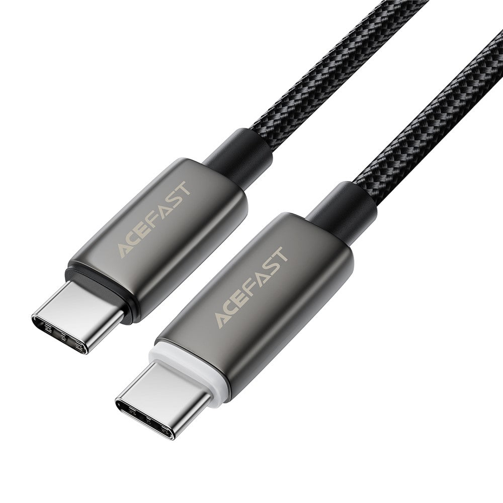 USB-C - USB-C Acefast C23-03 -data- ja latauskaapeli, 60W, 1.2m, Musta