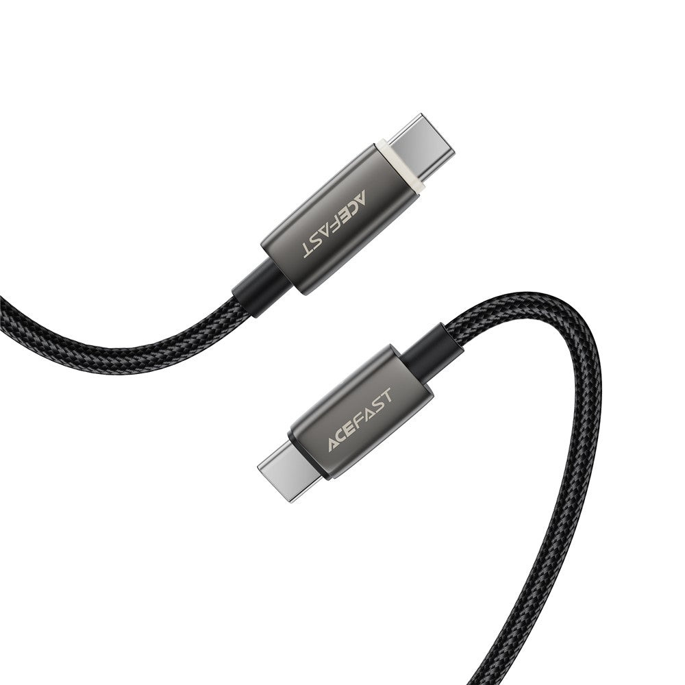 USB-C - USB-C Acefast C23-03 -data- ja latauskaapeli, 60W, 1.2m, Musta