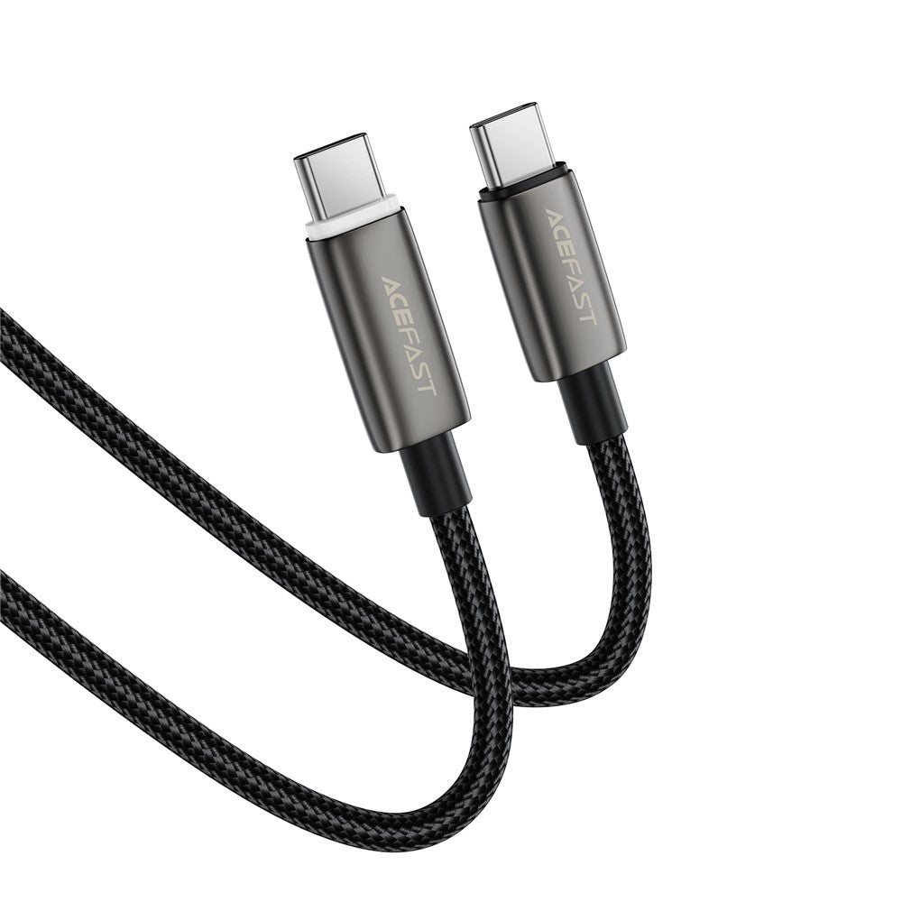 USB-C - USB-C Acefast C23-03 -data- ja latauskaapeli, 60W, 1.2m, Musta