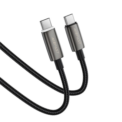 USB-C - USB-C Acefast C23-03 -data- ja latauskaapeli, 60W, 1.2m, Musta