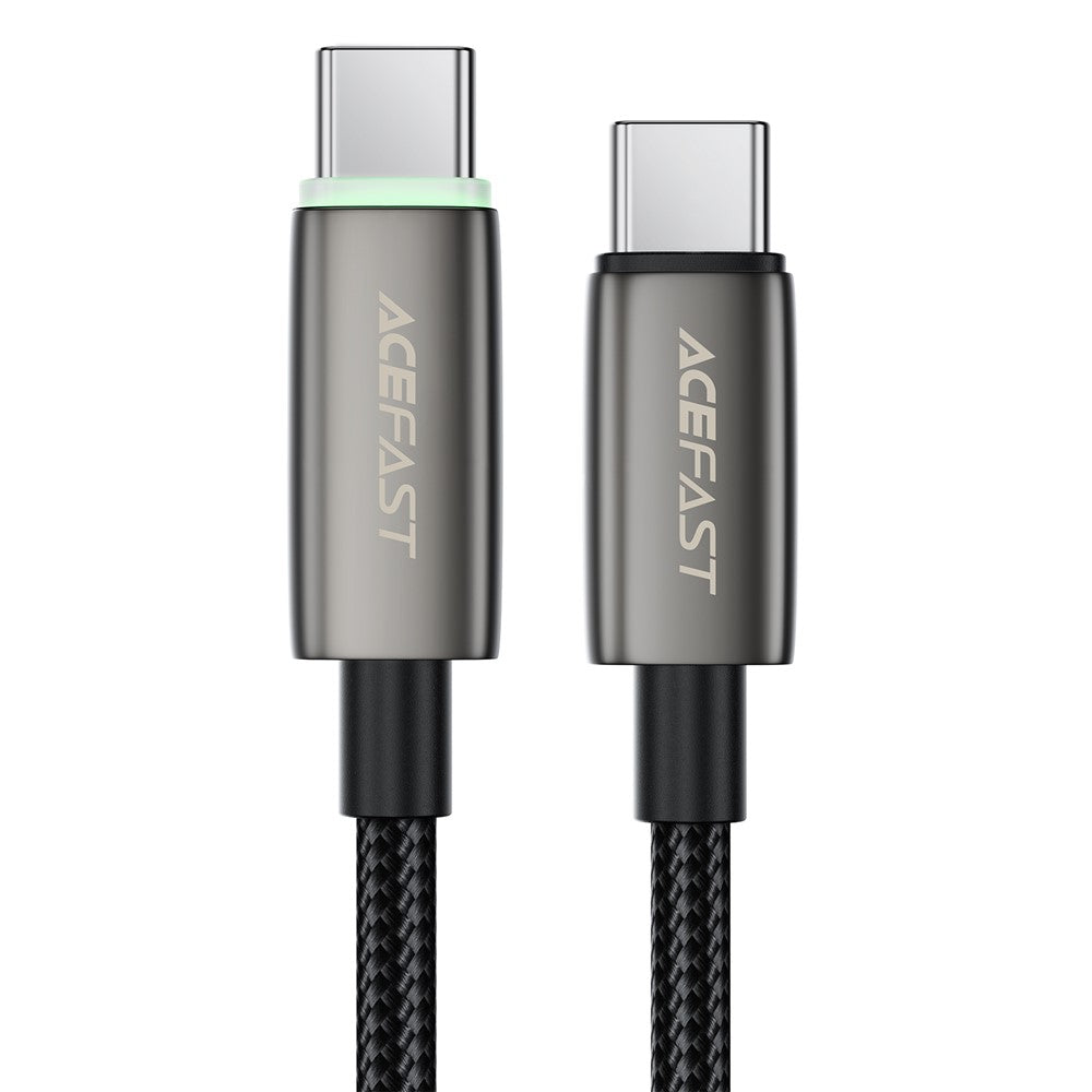 USB-C - USB-C Acefast C23-03 -data- ja latauskaapeli, 60W, 1.2m, Musta
