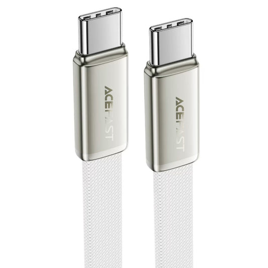 USB-C - USB-C Acefast C24-03 Data- ja Latauskaapeli, 60W, 1.2m, Valkoinen
