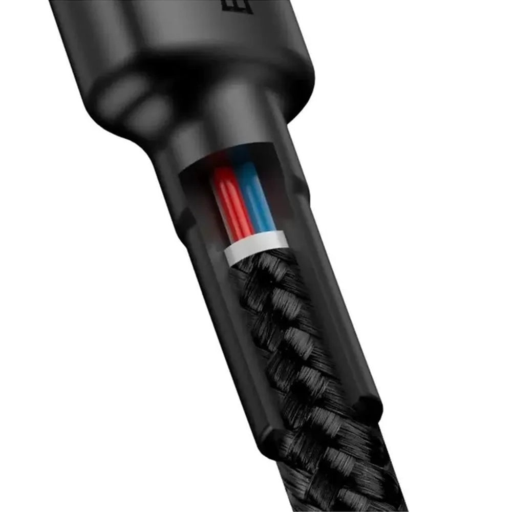 USB-C - USB-C Baseus Cafule -data- ja latauskaapeli, 60W, 2m, 2 kappaleen setti, Musta E0418501