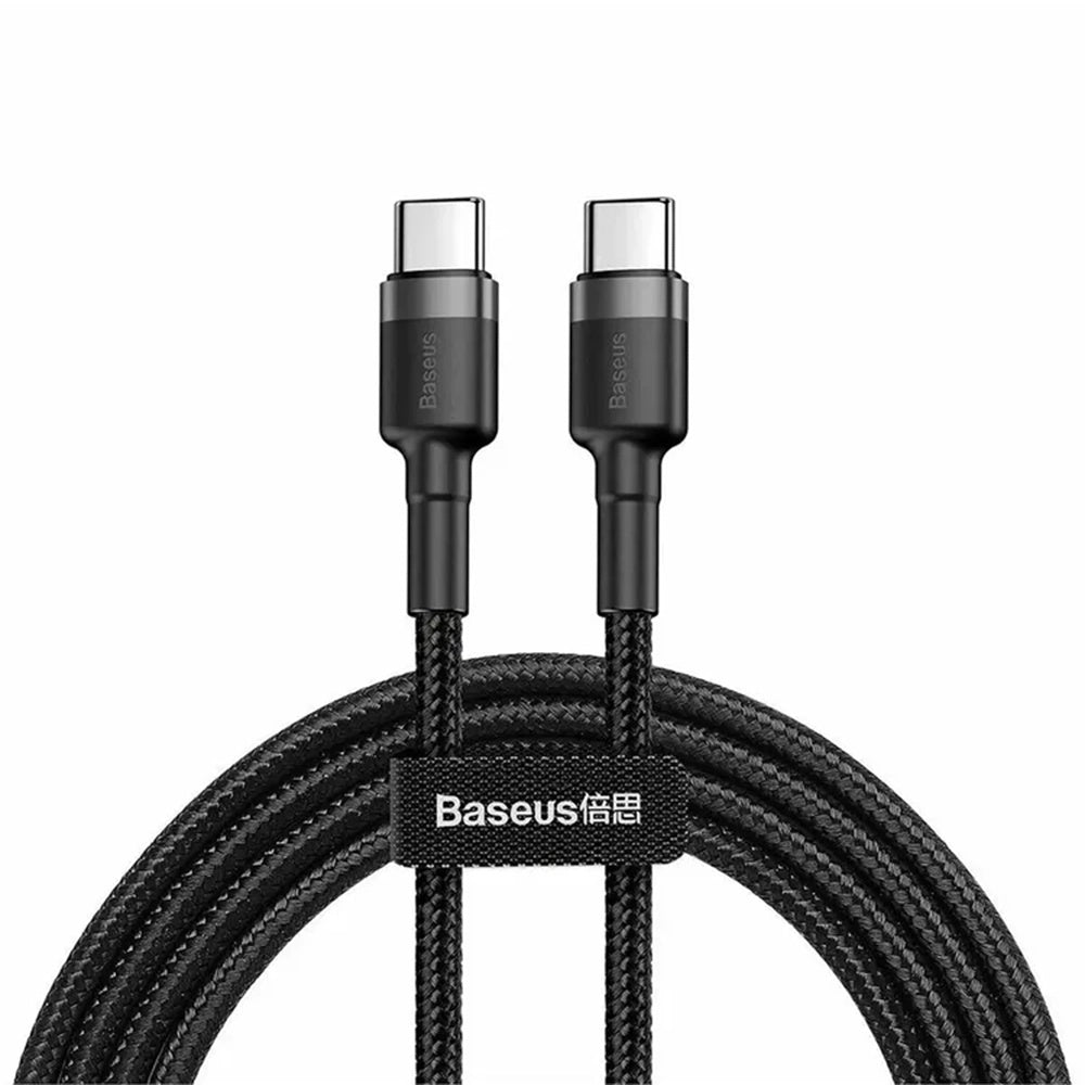 USB-C - USB-C Baseus Cafule -data- ja latauskaapeli, 60W, 2m, 3 kappaleen setti, Musta S0TV002132