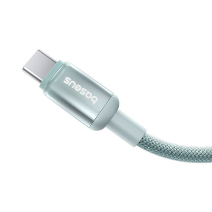 USB-C - USB-C Baseus Discolor Data- ja Latauskaapeli, 100W, 1m, Sinivihreä E0420702