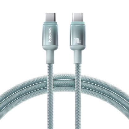 USB-C - USB-C Baseus Discolor Data- ja Latauskaapeli, 100W, 1m, Sinivihreä E0420702