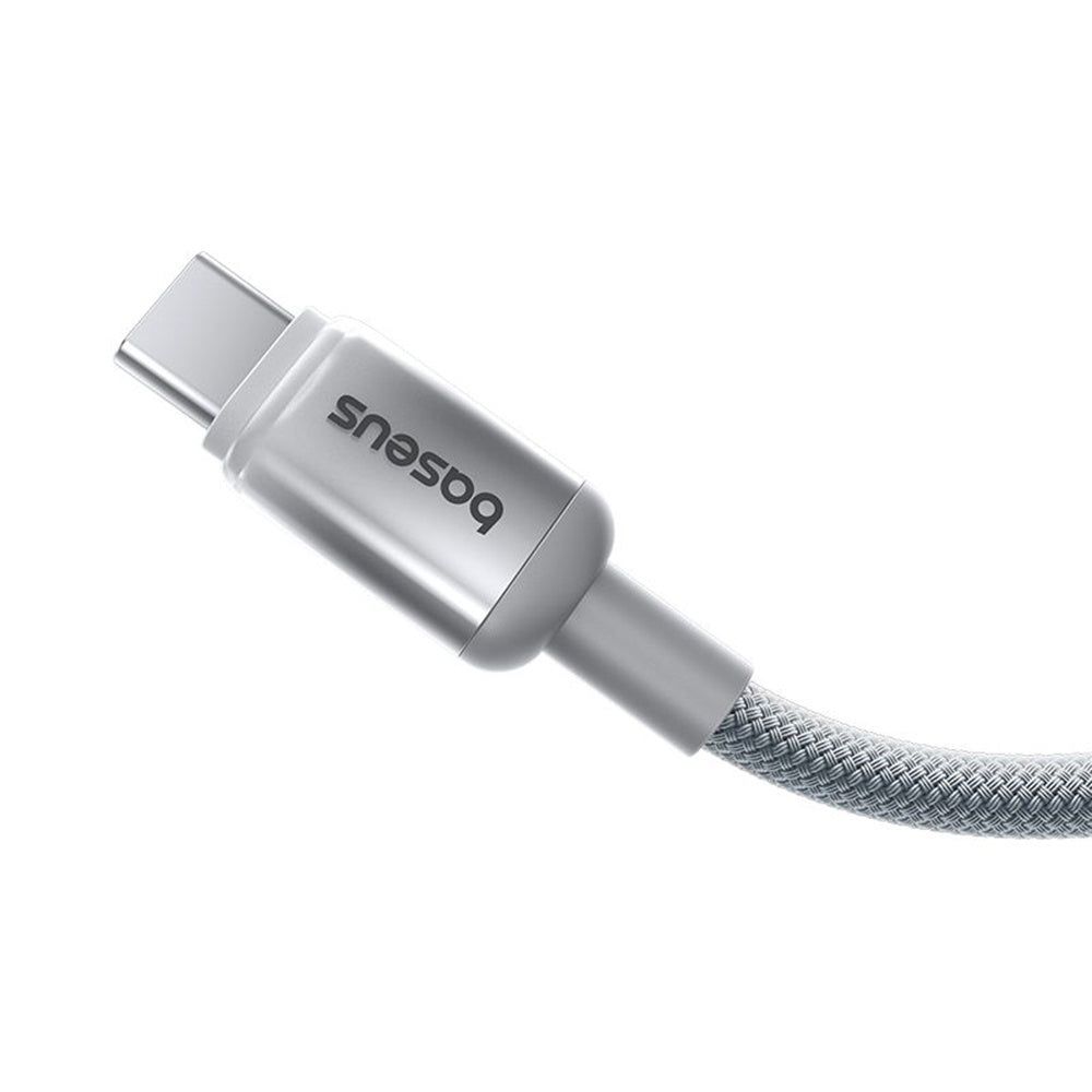 USB-C - USB-C Baseus Discolor Data- ja Latauskaapeli, 100W, 1m, Hopea E0420701
